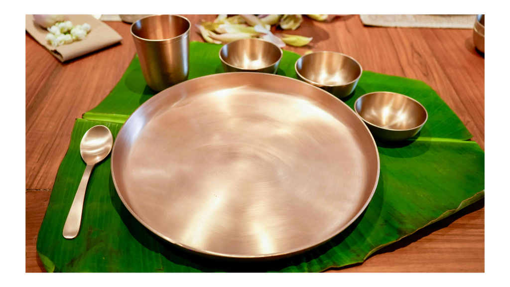 Everday Premium Kansa(Bronze) Thali set - 11inches