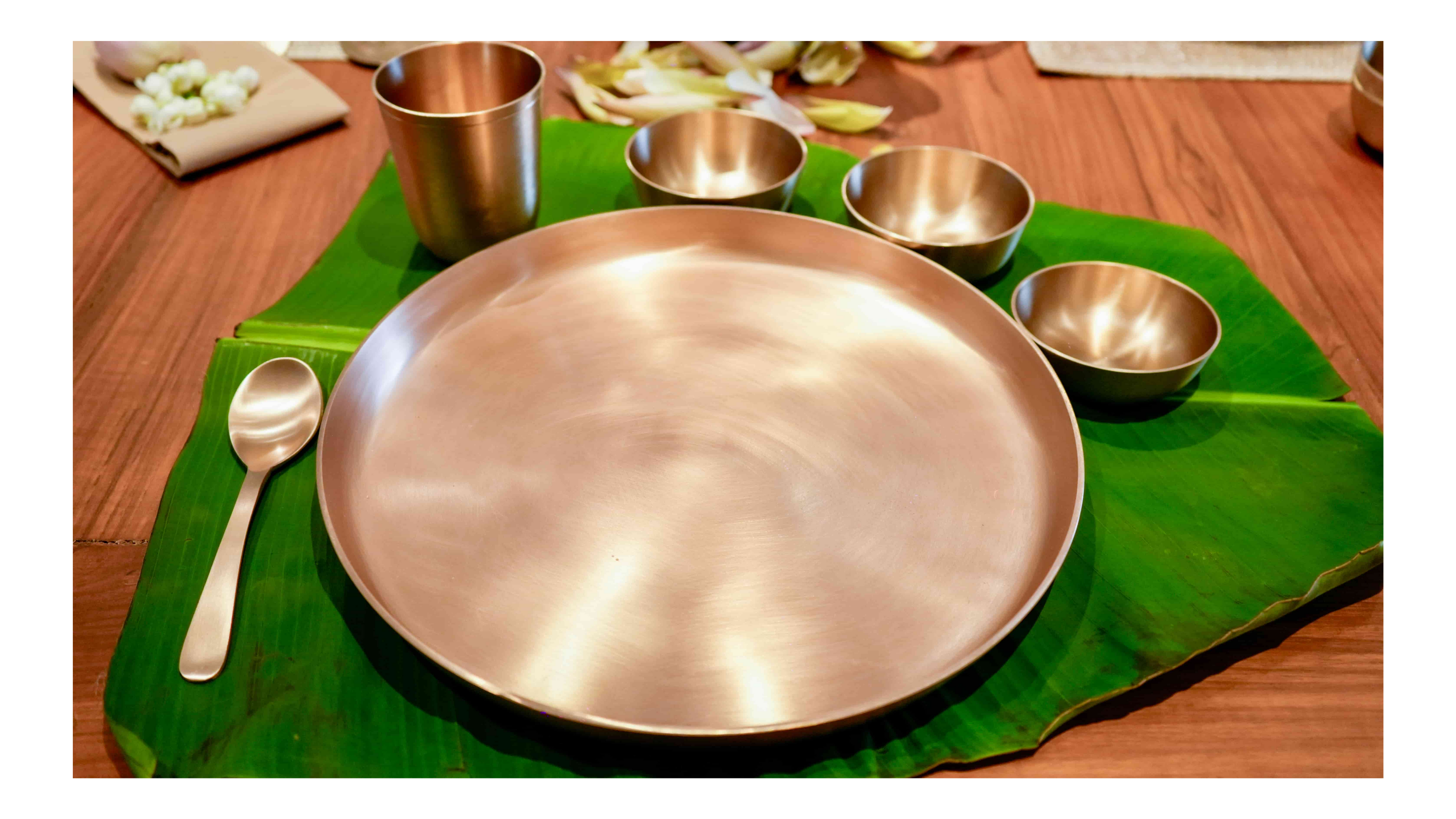 Everday Premium Kansa(Bronze) Thali set - 11inches