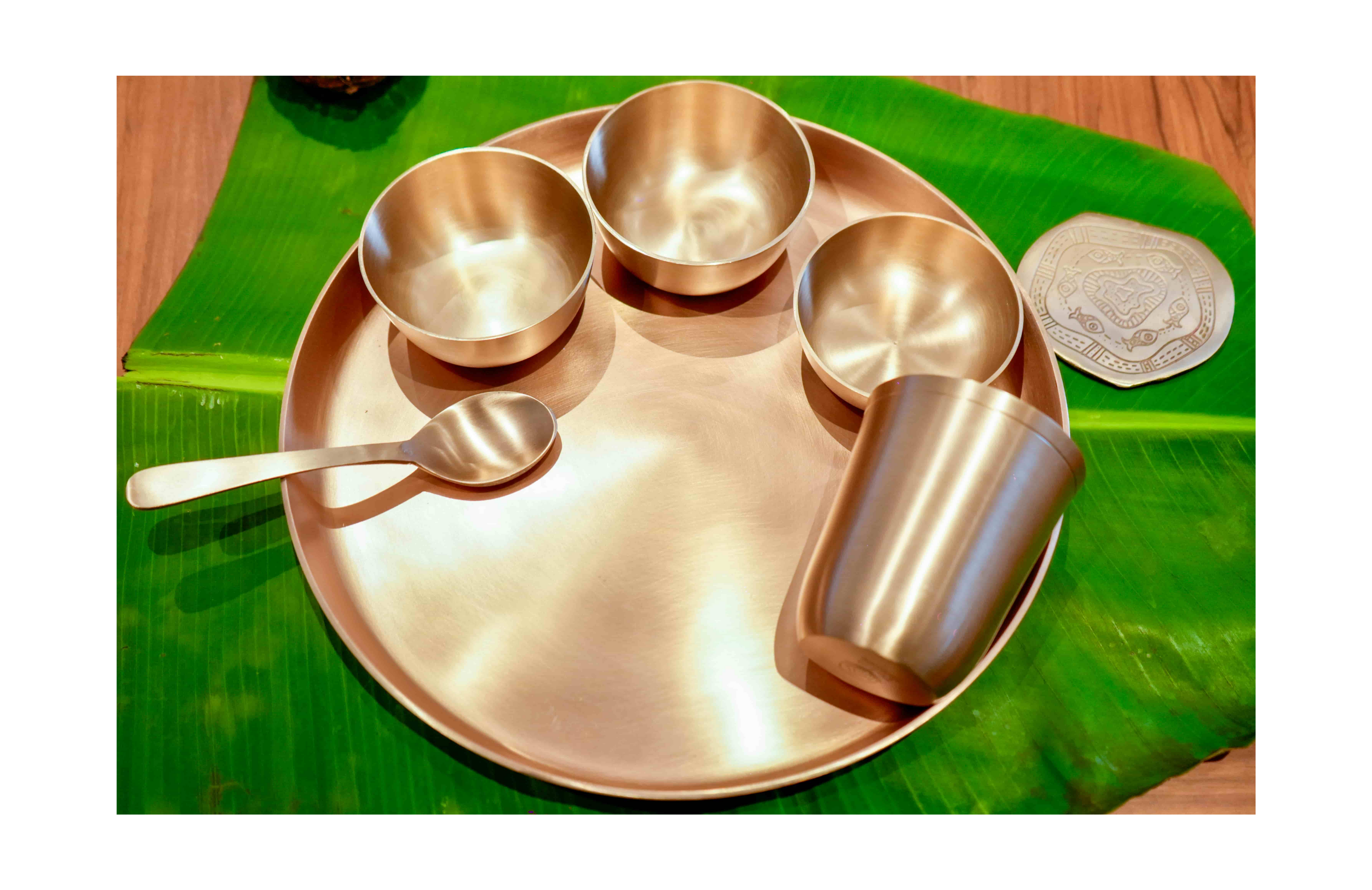 Everday Premium Kansa(Bronze) Thali set - 11inches