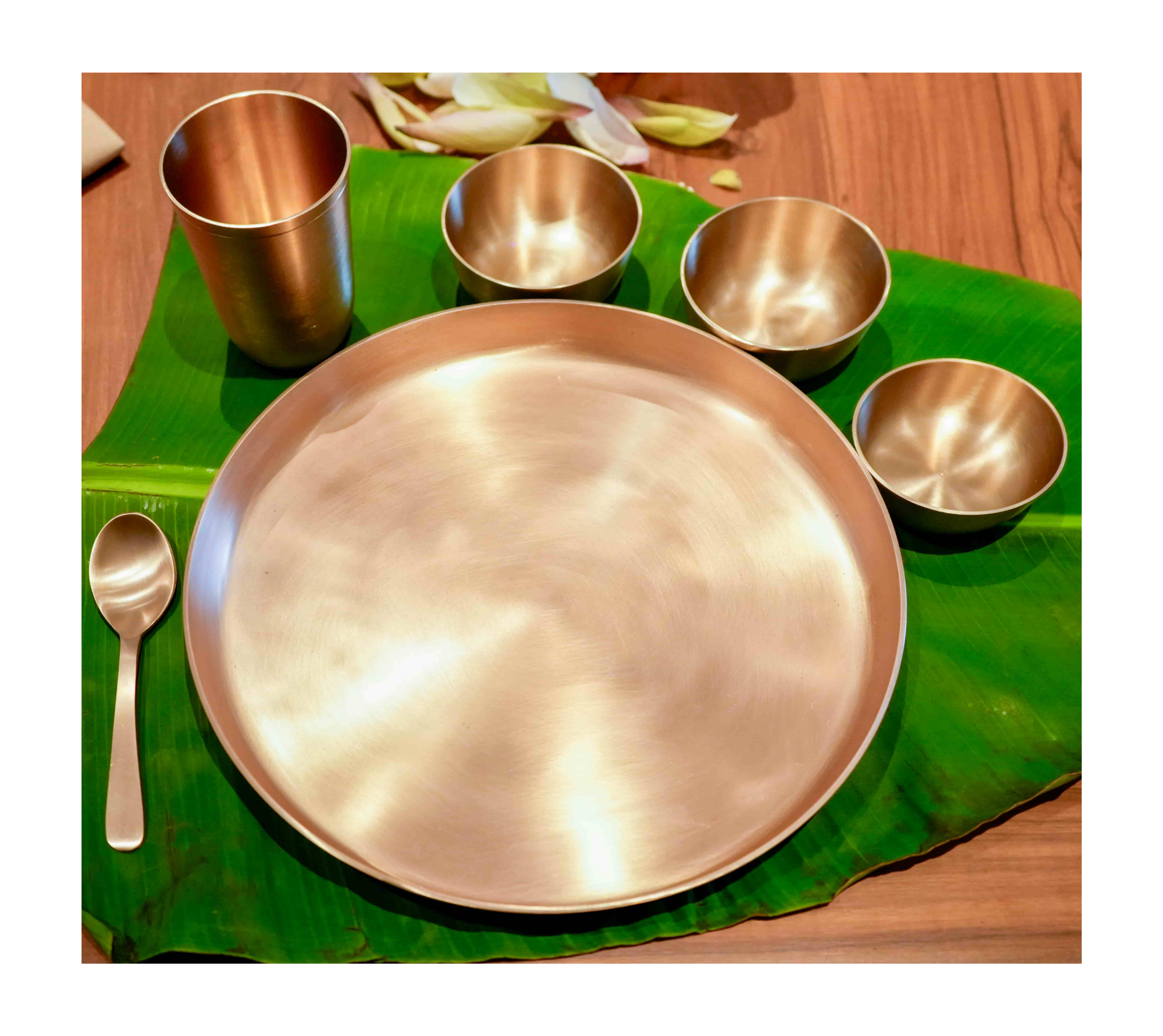 Everday Premium Kansa(Bronze) Thali set - 11inches