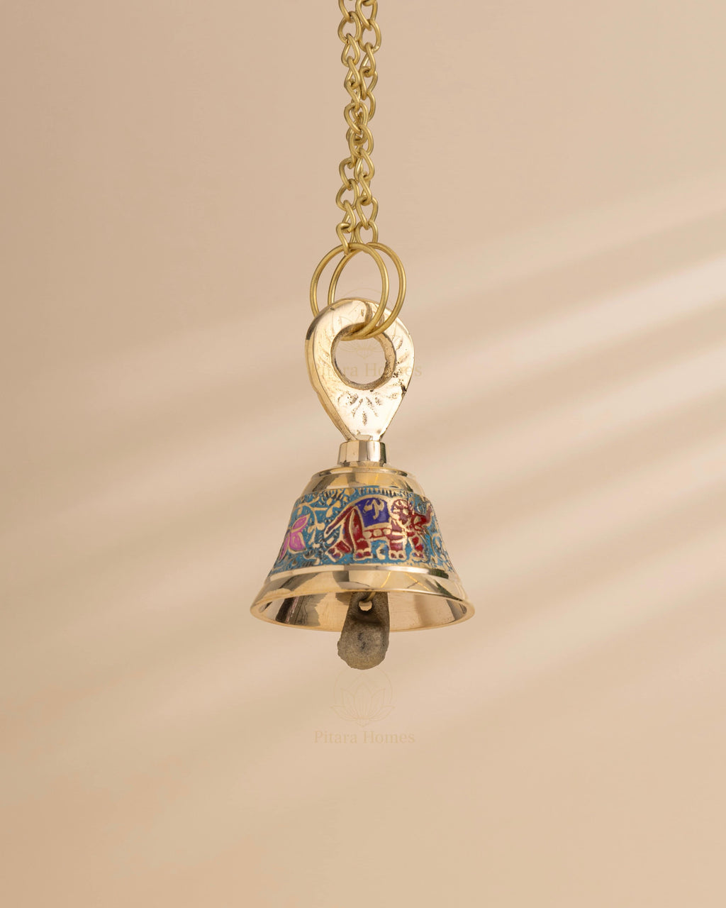 Pure Brass Elephant Meenakari Hanging bell