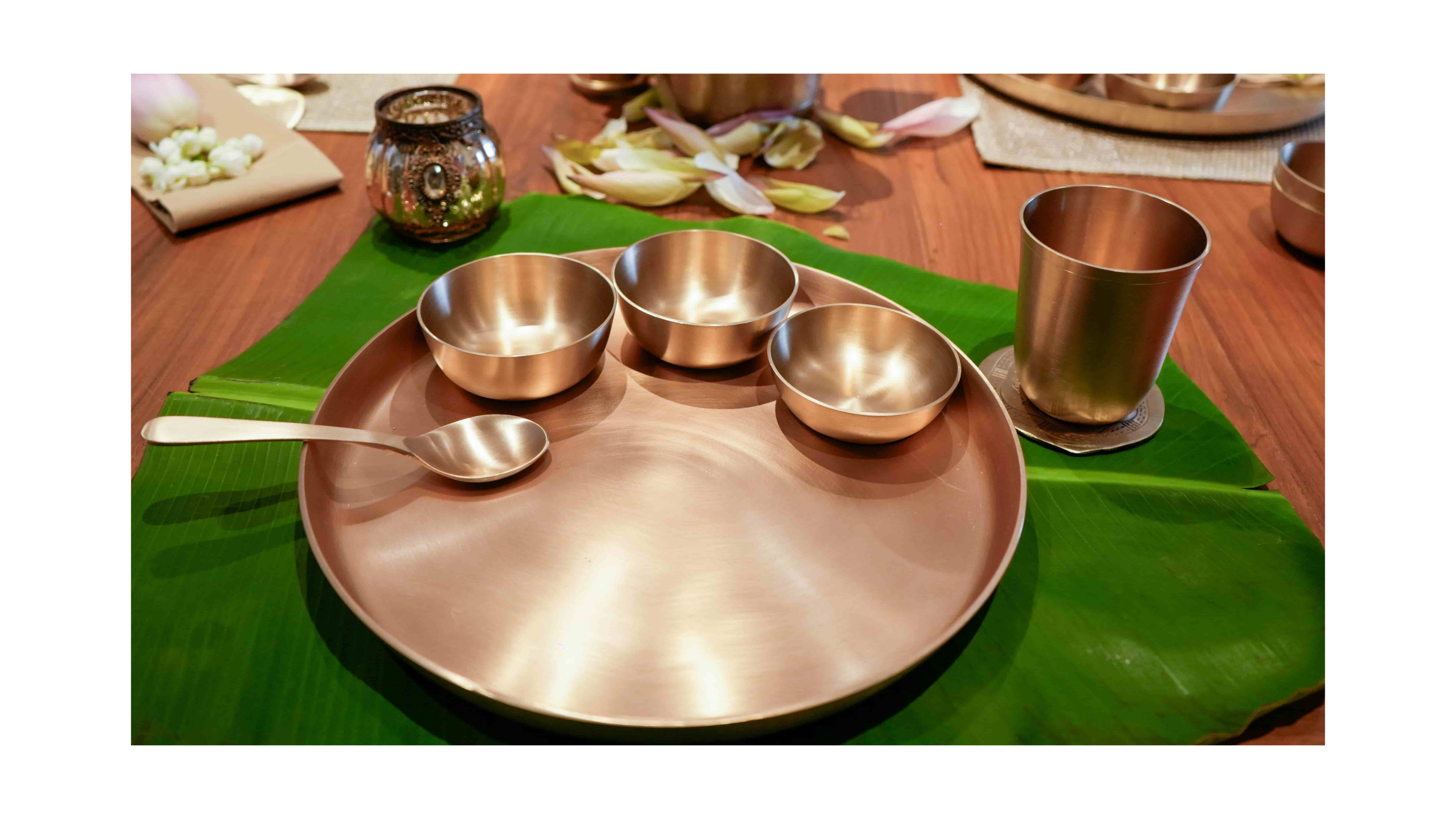Everday Premium Kansa(Bronze) Thali set - 11inches
