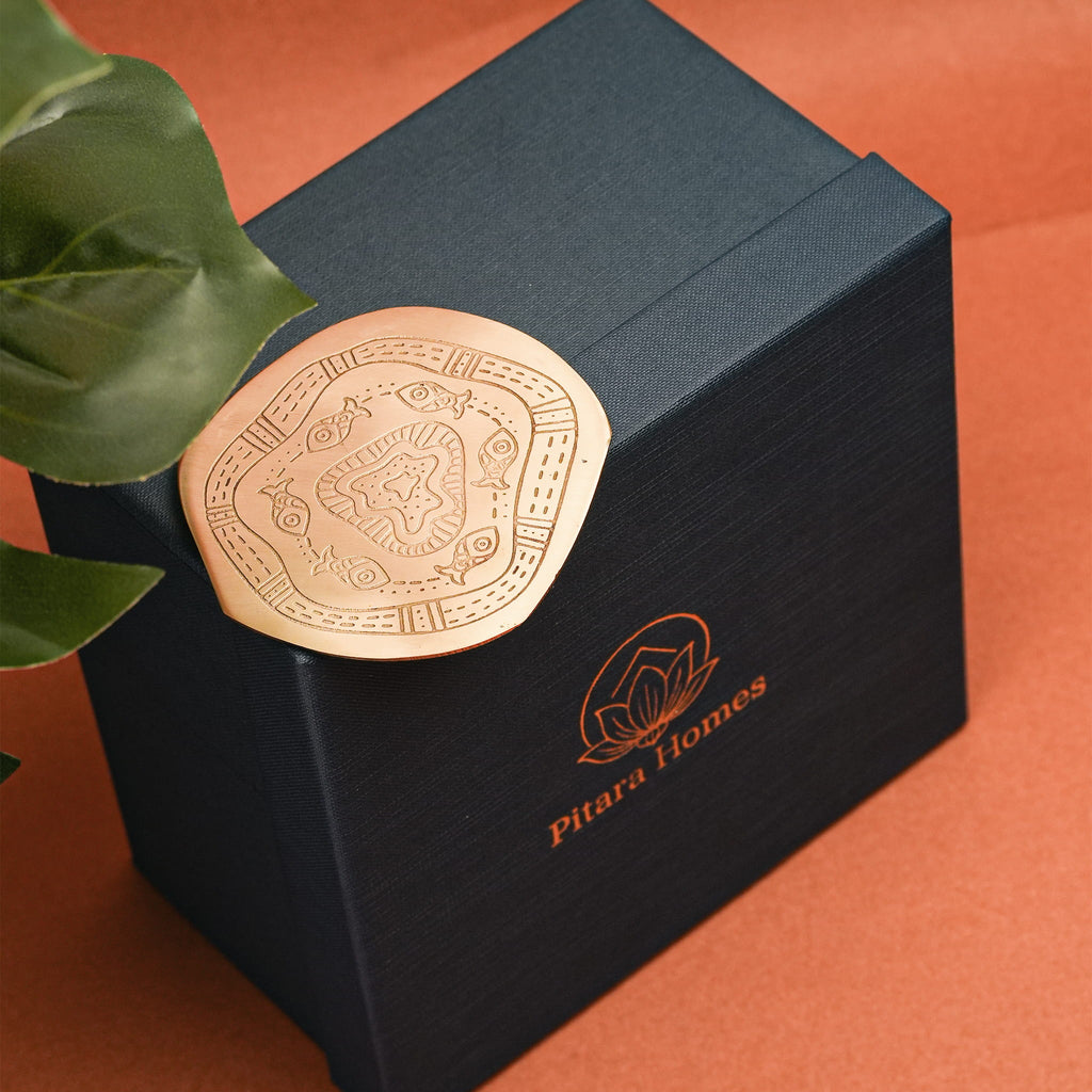 Jal Katha Brass Coaster Gift Set