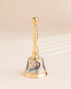 Pure Brass Peacock Meenakari Large Hand bell