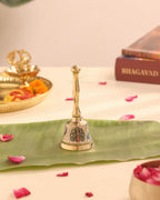 Pure Brass Peacock Meenakari Hand bell