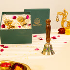 Wooden Hand Bell with Shankh-Chakra Diya Artistic Edition