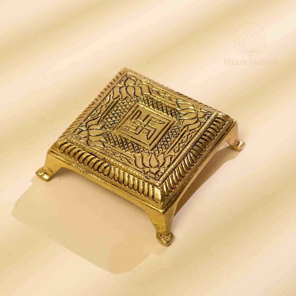 Pure Brass Swastik Chawki