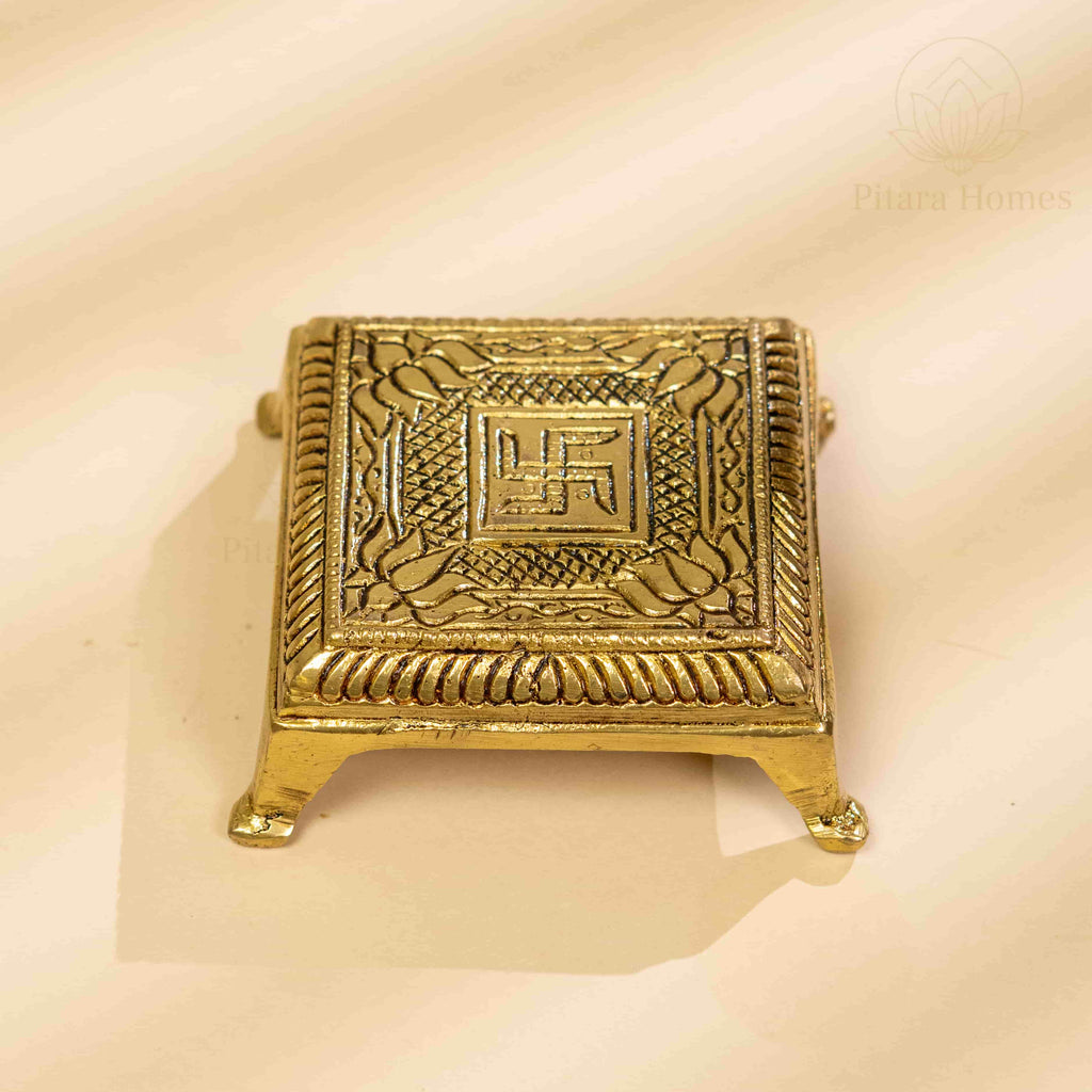 Pure Brass Swastik Chawki