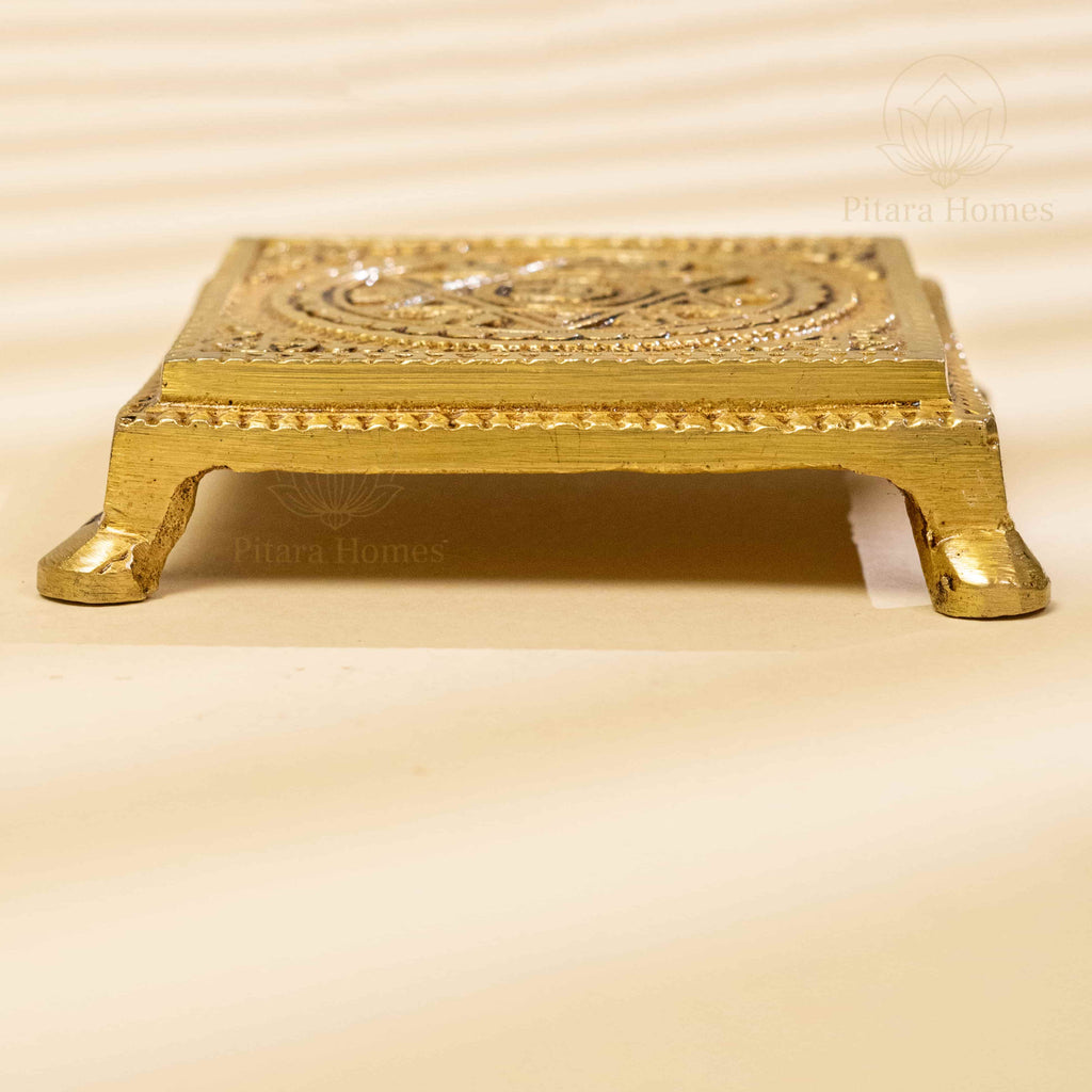 Pure Brass Charan Paduka Chawki