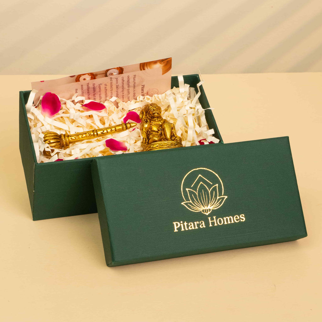 Pure Brass Hanumanji and Gada Gifting