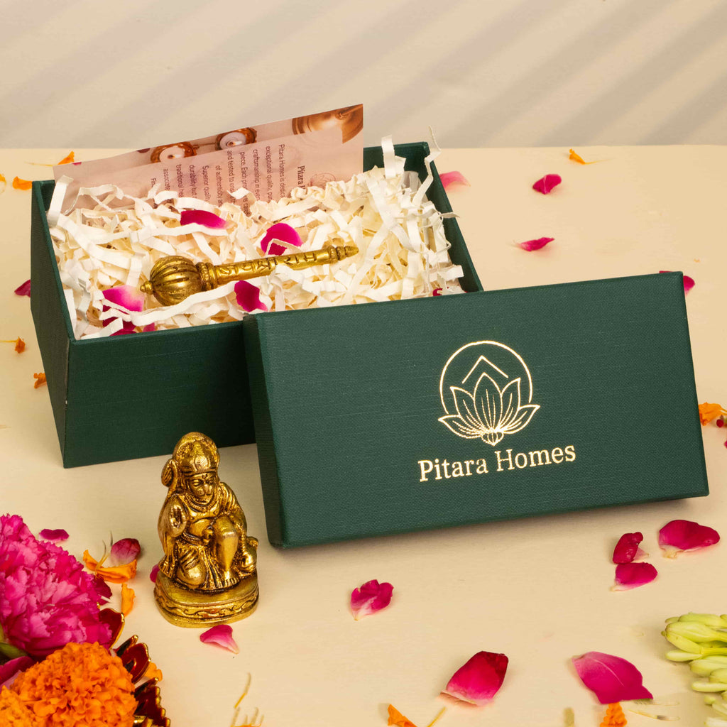 Pure Brass Hanumanji and Gada Gifting