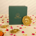 Premium Surya Wall Hanging and Lotus diya Gift (Set of 3)