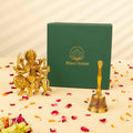 Premium Gift box Brass Sherawali Maa & Meenakari Bell