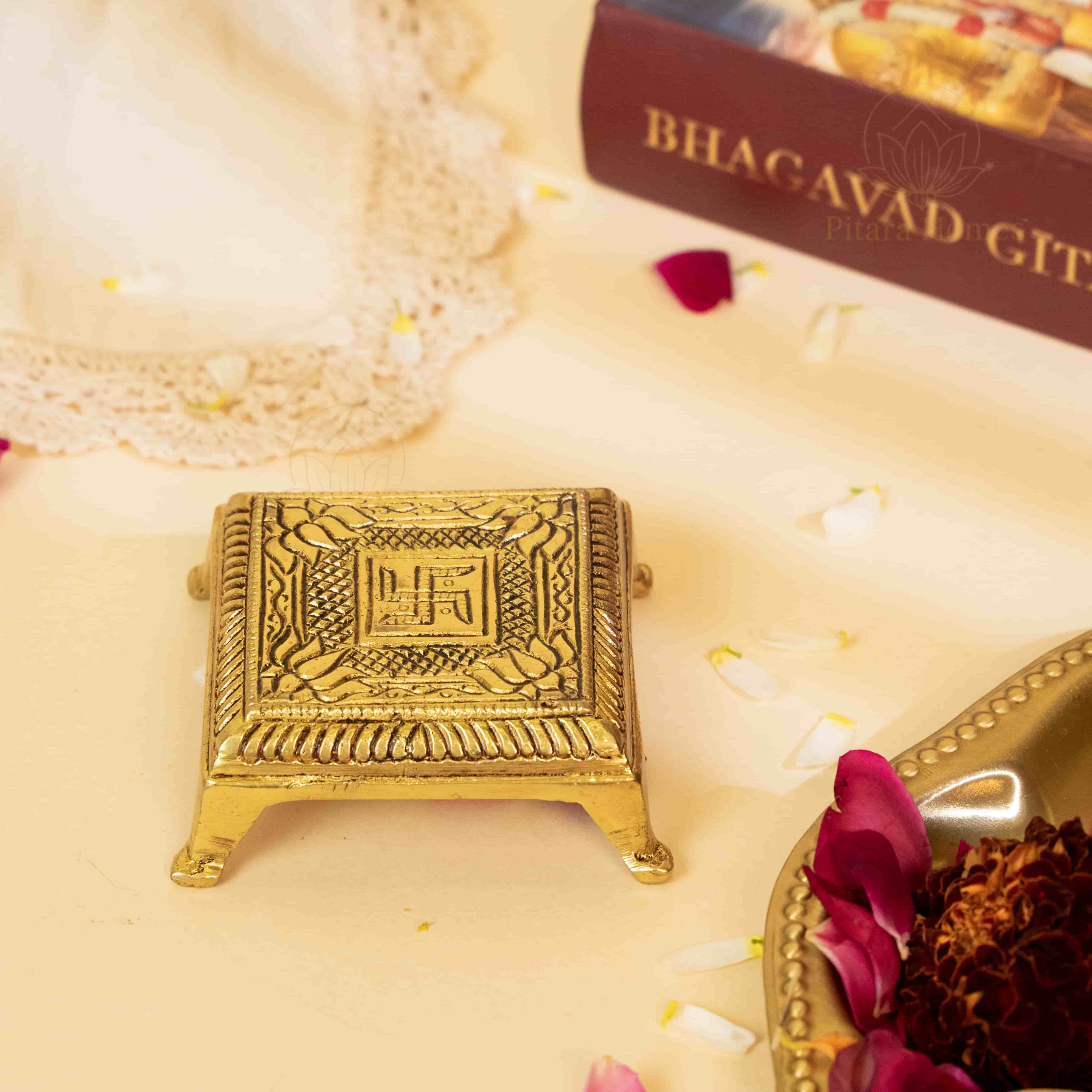Pure Brass Swastik Chawki