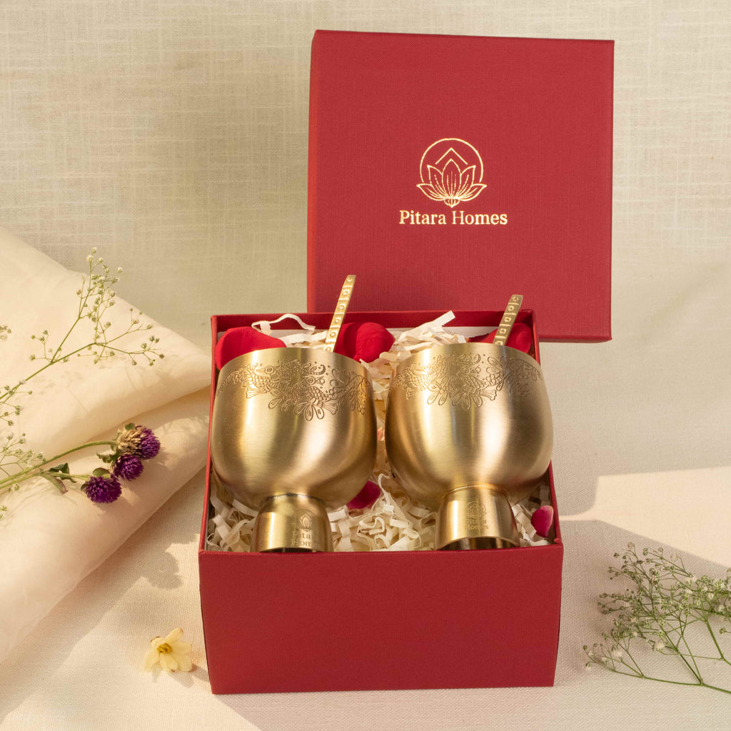 Raat Ki Daawat Brass Dessert Bowl Gift Sets