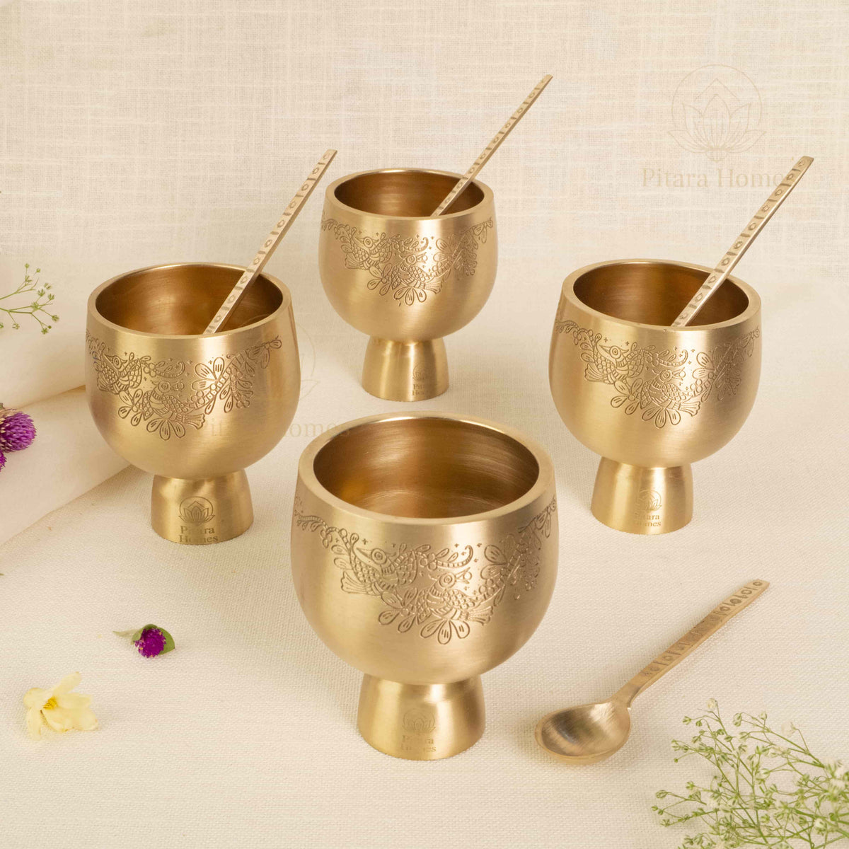 Raat Ki Daawat Brass Dessert Bowl