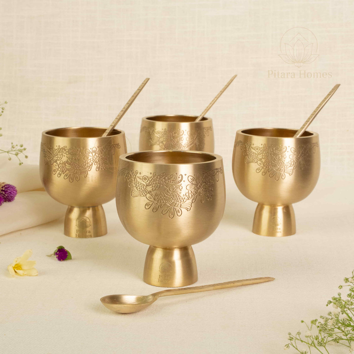 Raat Ki Daawat Brass Dessert Bowl