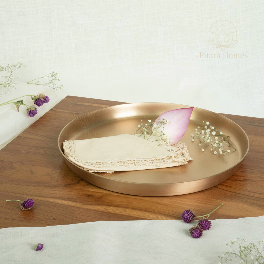 Premium Kansa/Bronze Dinner Thali/Plate
