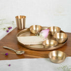 Maharaja Kansa/Bronze 13inch Thali (Set of 8)