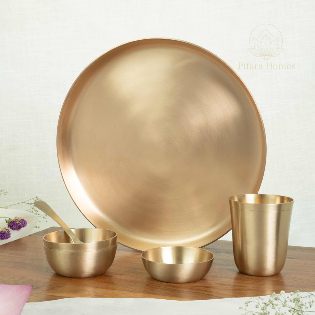 Everday Kansa/Bronze 11 inch Thali (Set of 6)