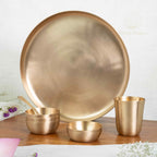 Maharaja Kansa/Bronze 13inch Thali (Set of 8)