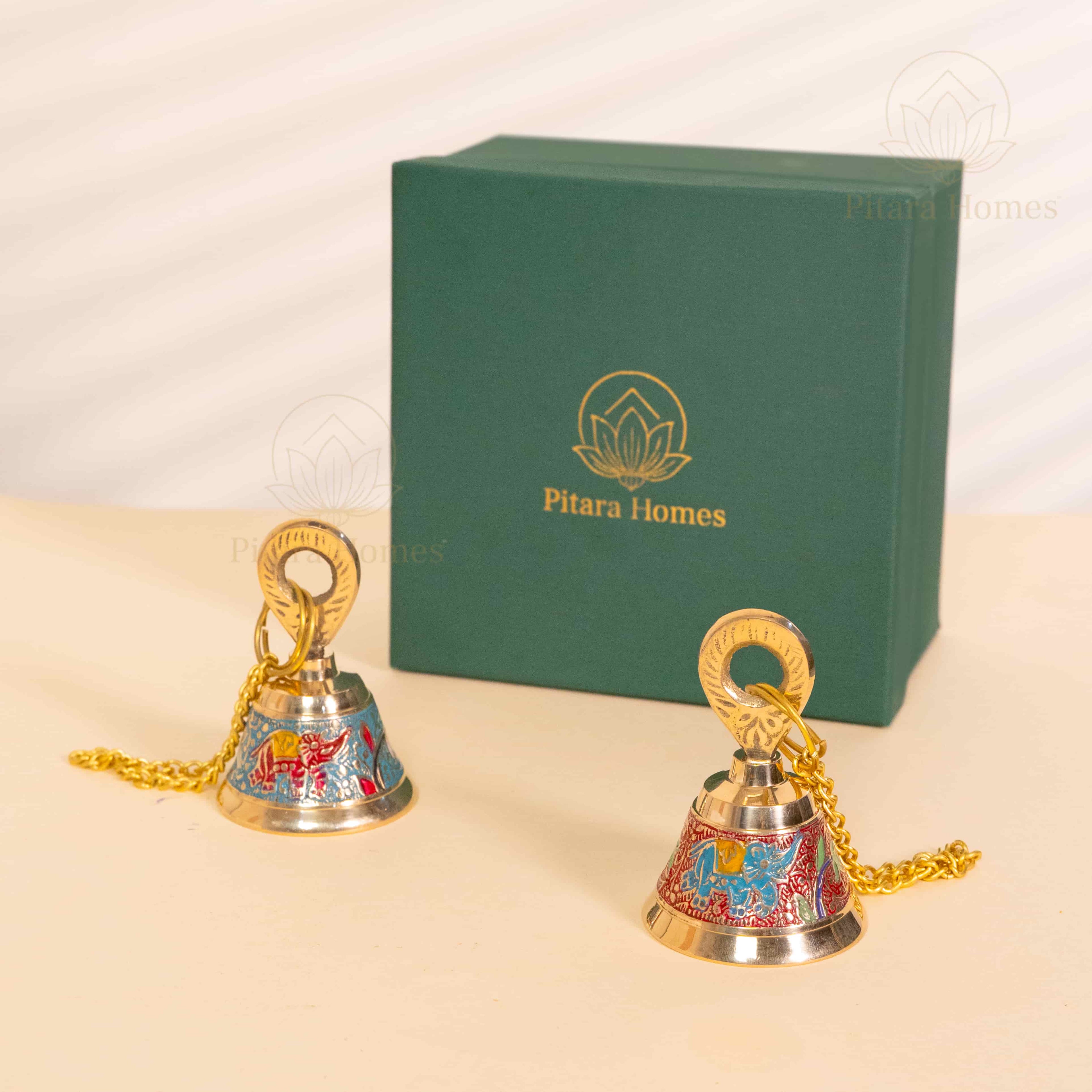 Antique Hanging Bell with Brass Candle
