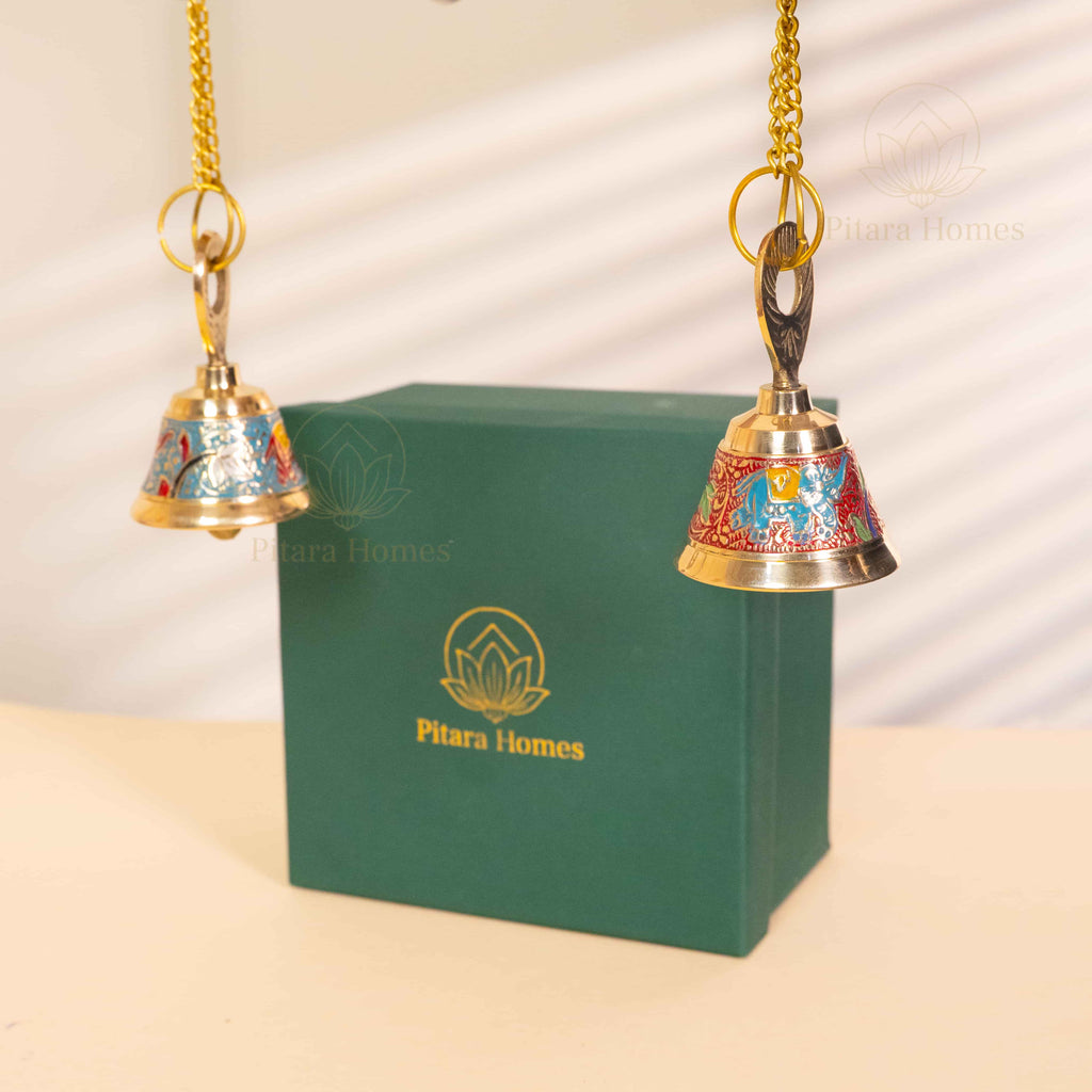 Antique Hanging Bell with Brass Candle