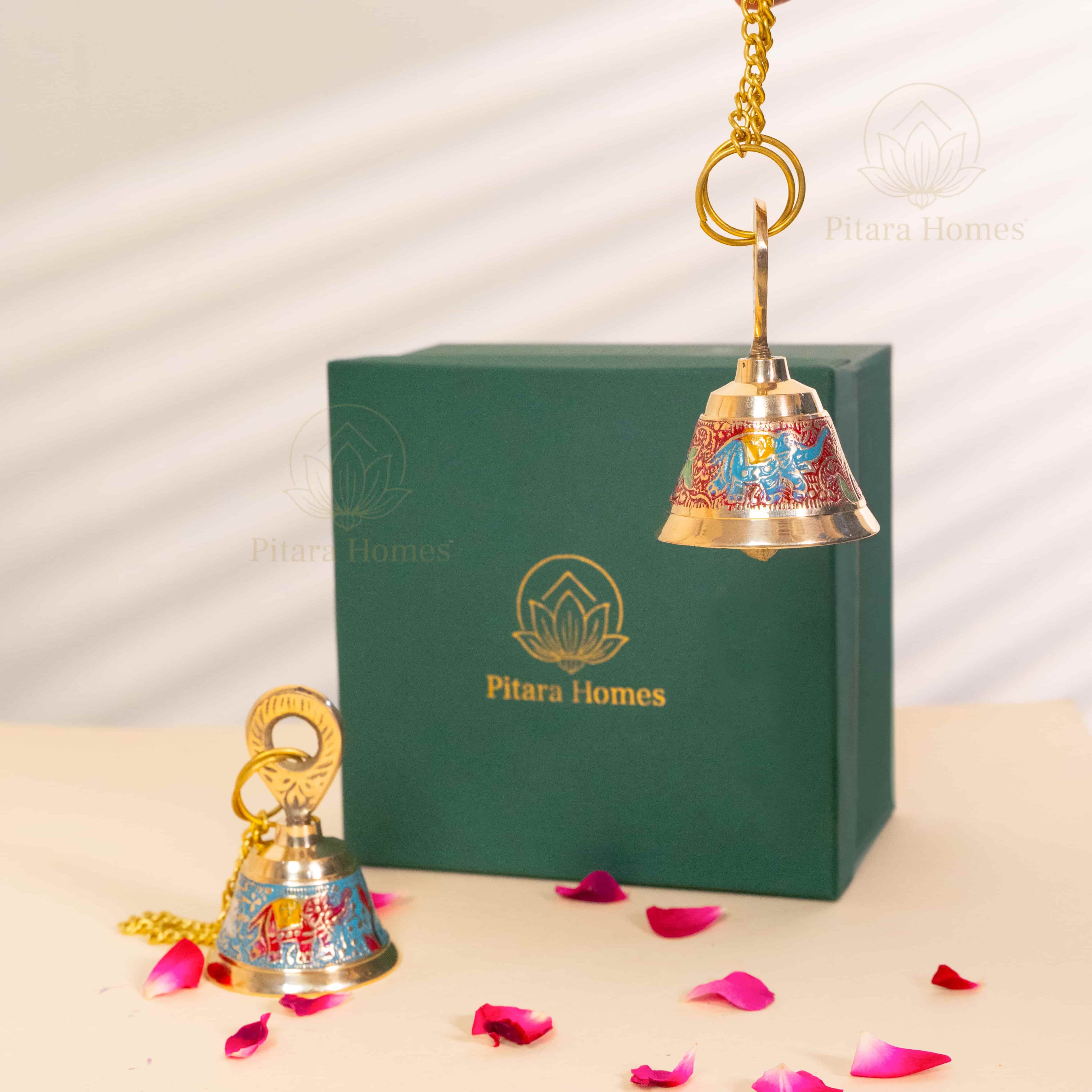 Antique Hanging Bell with Brass Candle