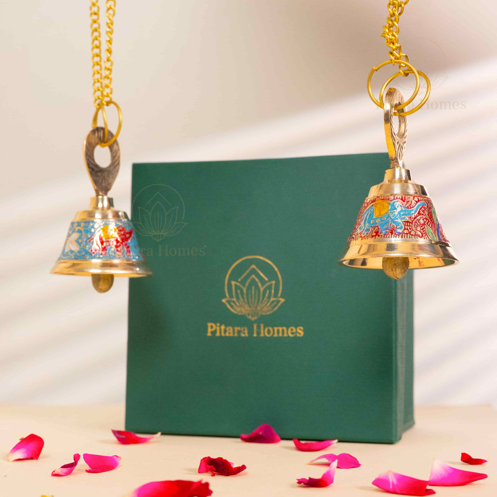 Antique Hanging Bell with Brass Candle
