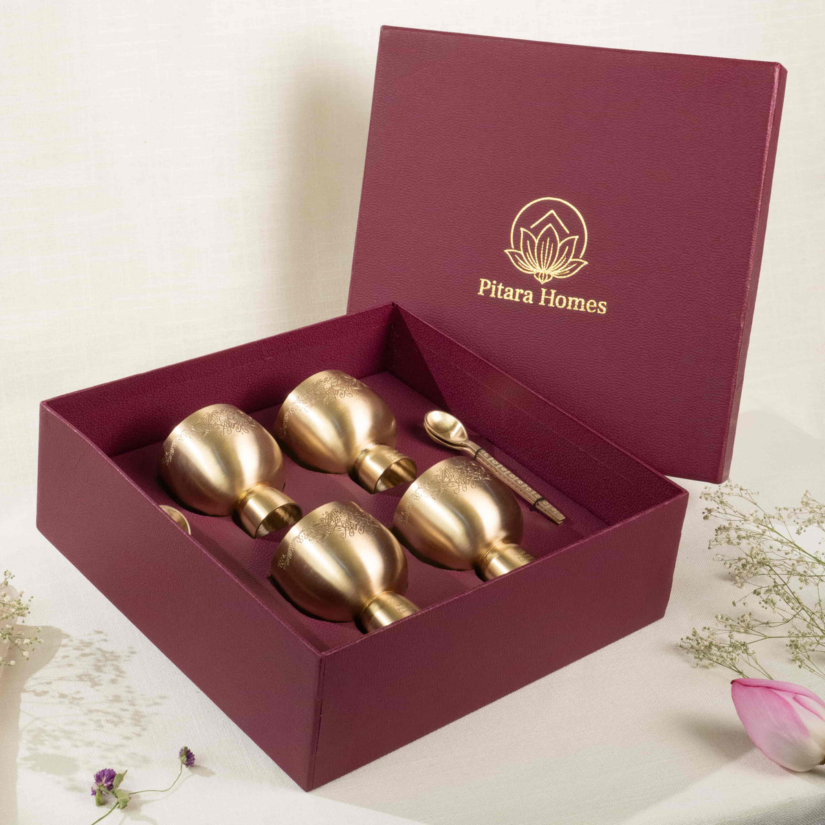 Raat Ki Daawat Brass Dessert Bowl Gift Sets