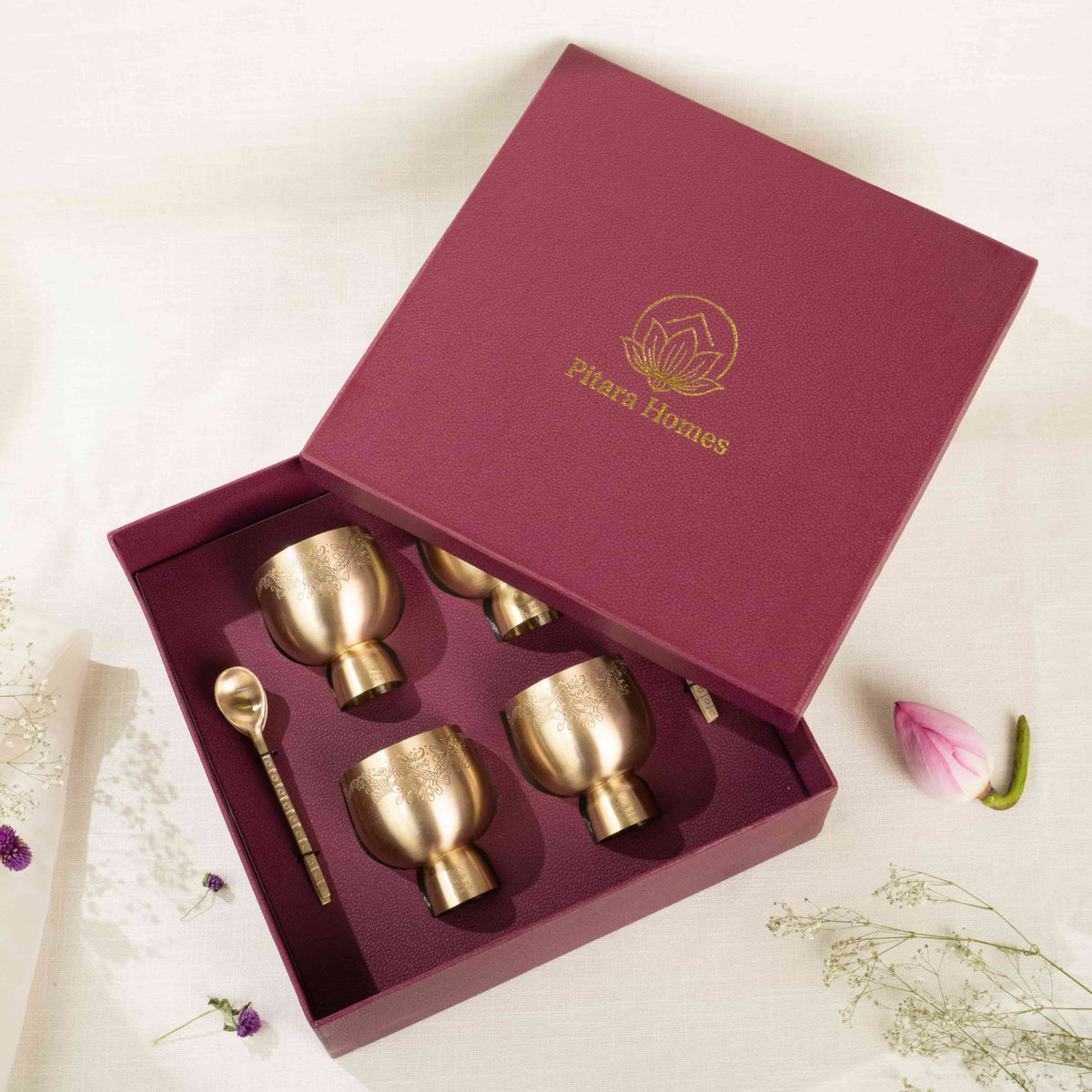 Raat Ki Daawat Brass Dessert Bowl Gift Sets