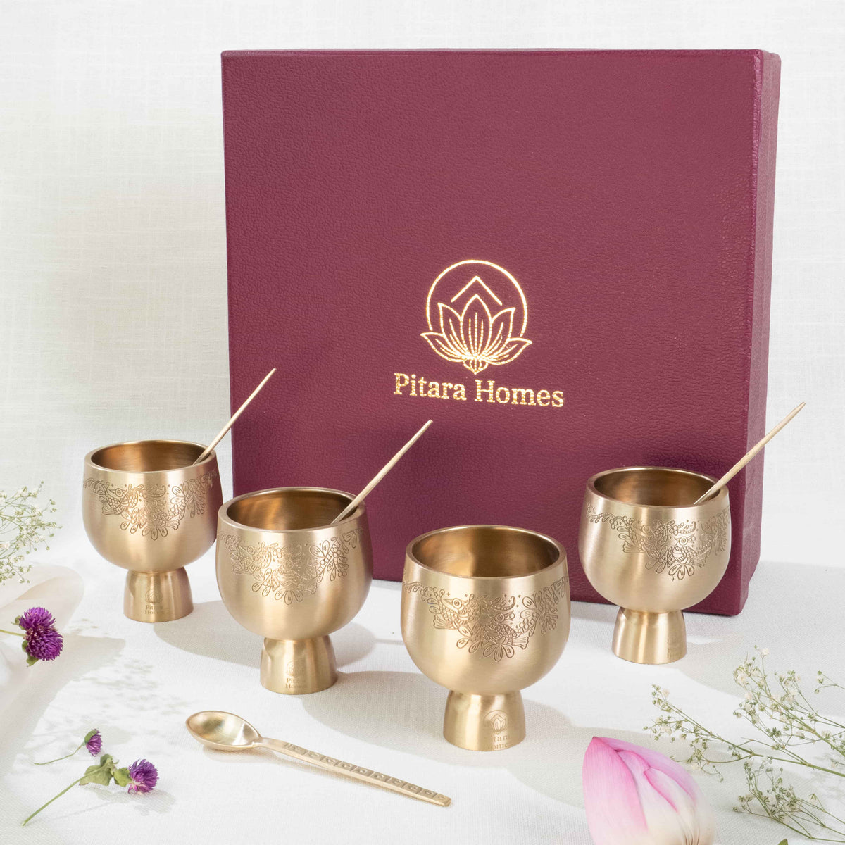 Raat Ki Daawat Brass Dessert Bowl Gift Sets