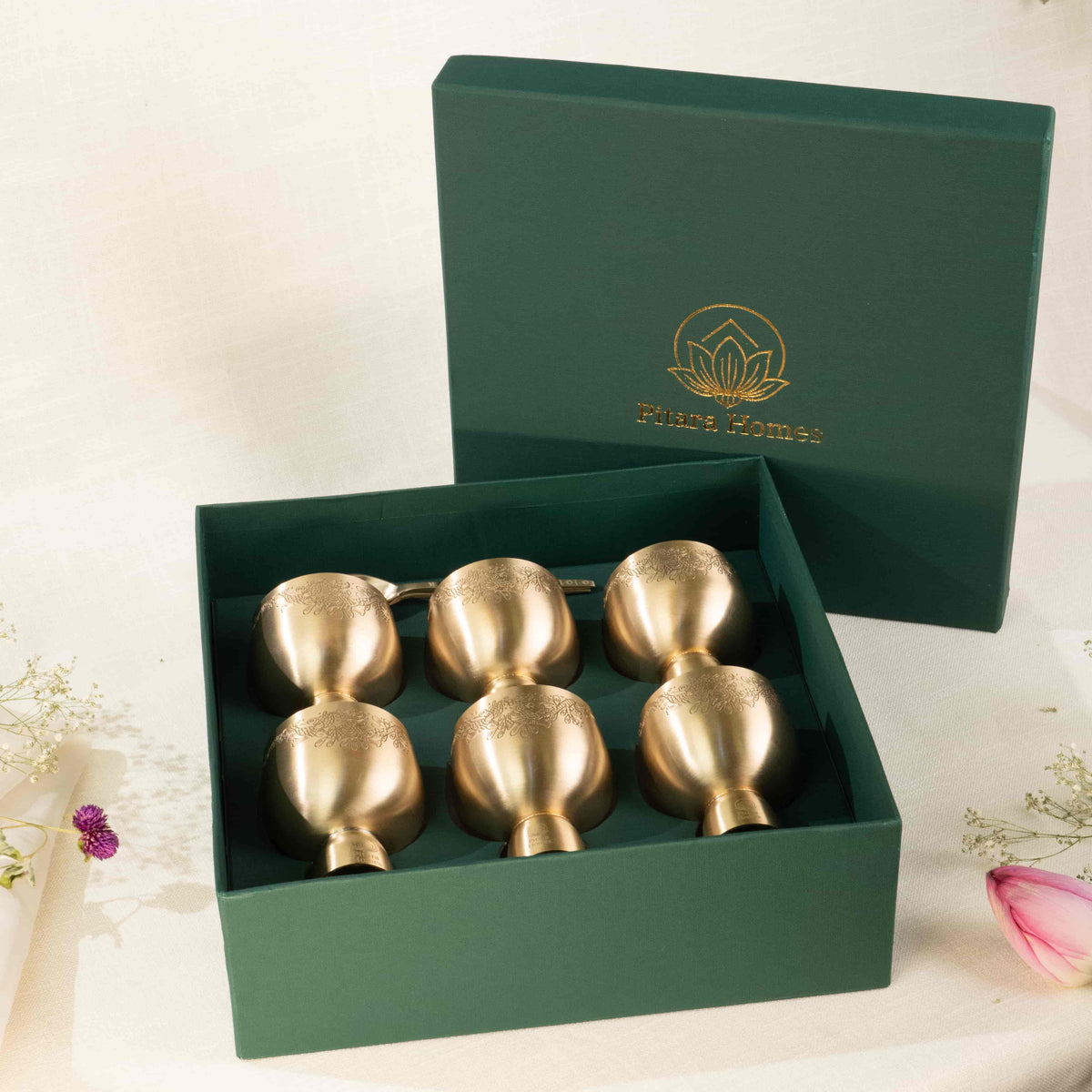 Raat Ki Daawat Brass Dessert Bowl Gift Sets