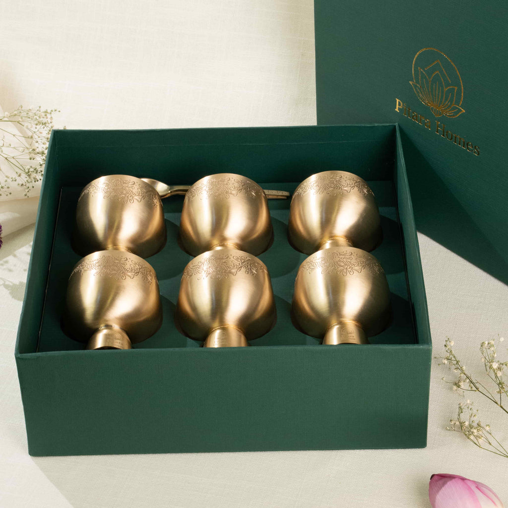 Raat Ki Daawat Brass Dessert Bowl Gift Sets