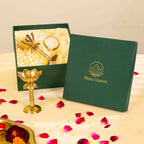 Beautiful Lotus Diya with Brass candle