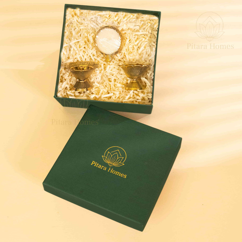 Elegant Devdas diya with Brass candle