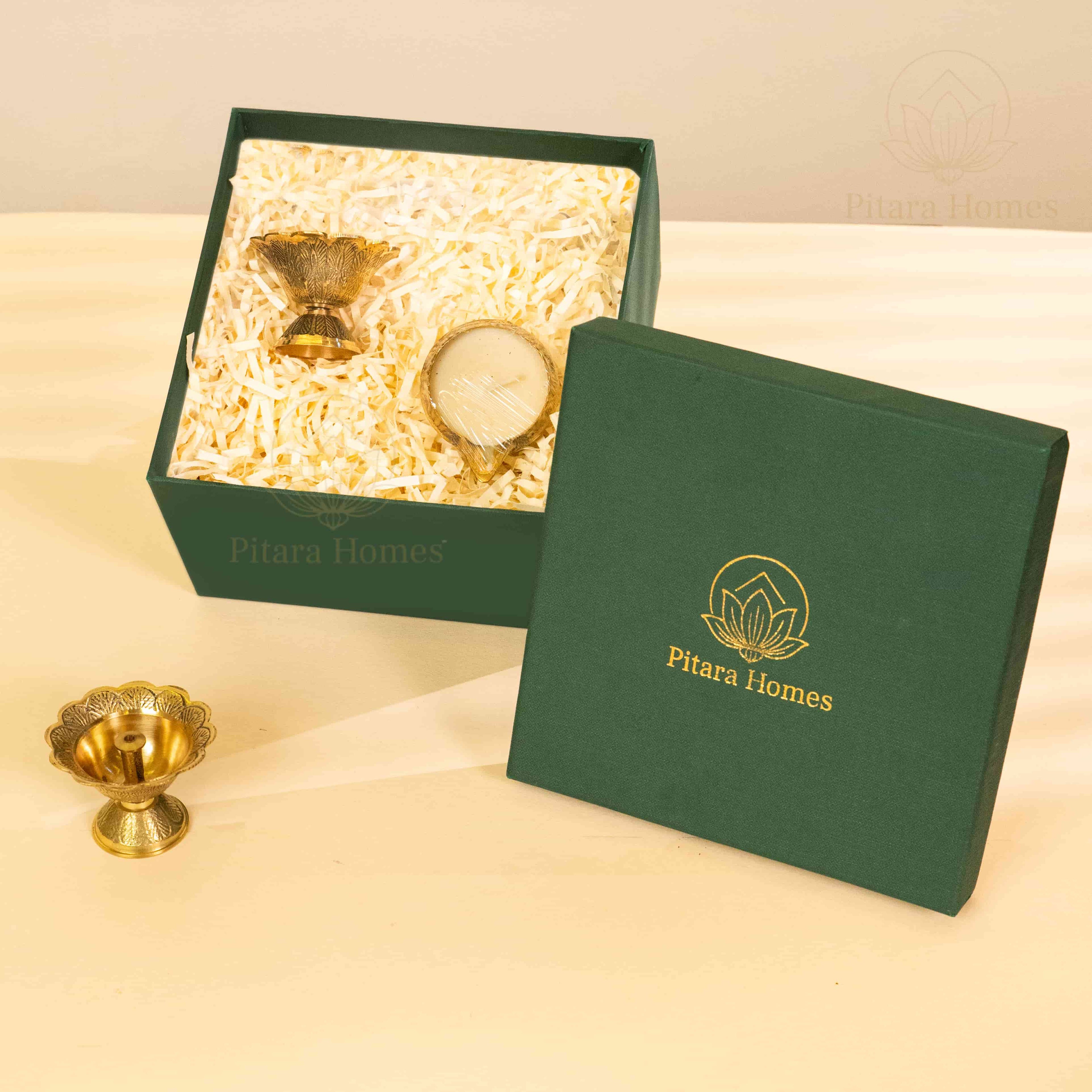 Elegant Devdas diya with Brass candle