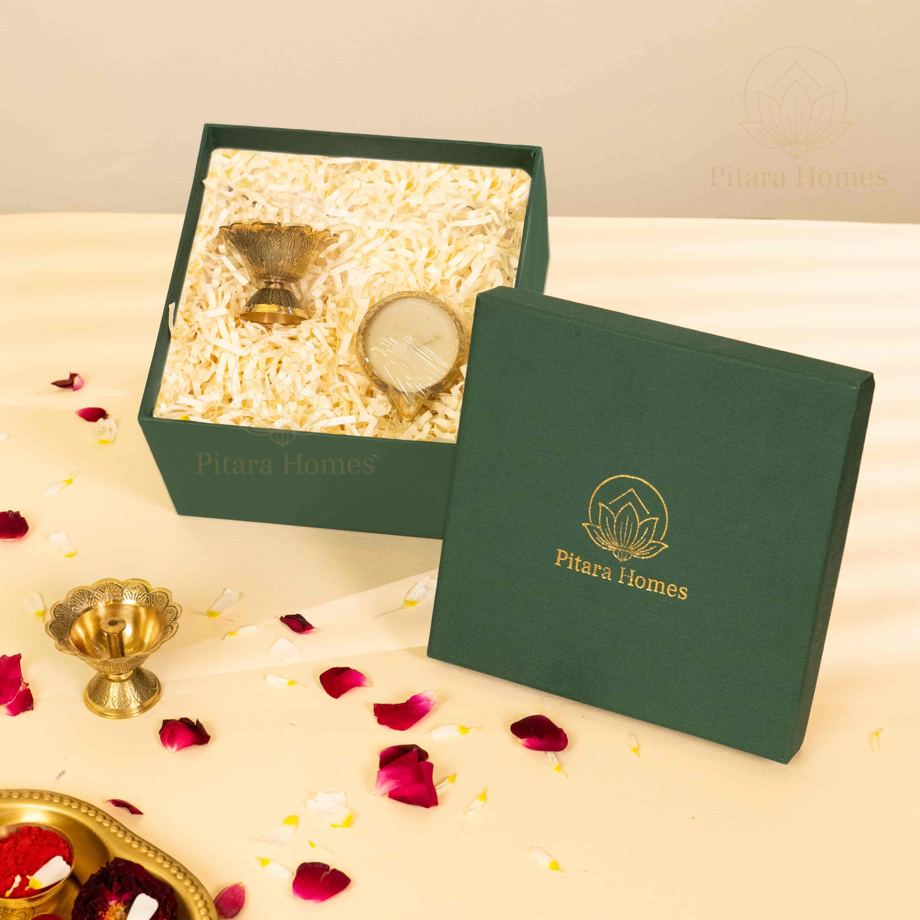 Elegant Devdas diya with Brass candle