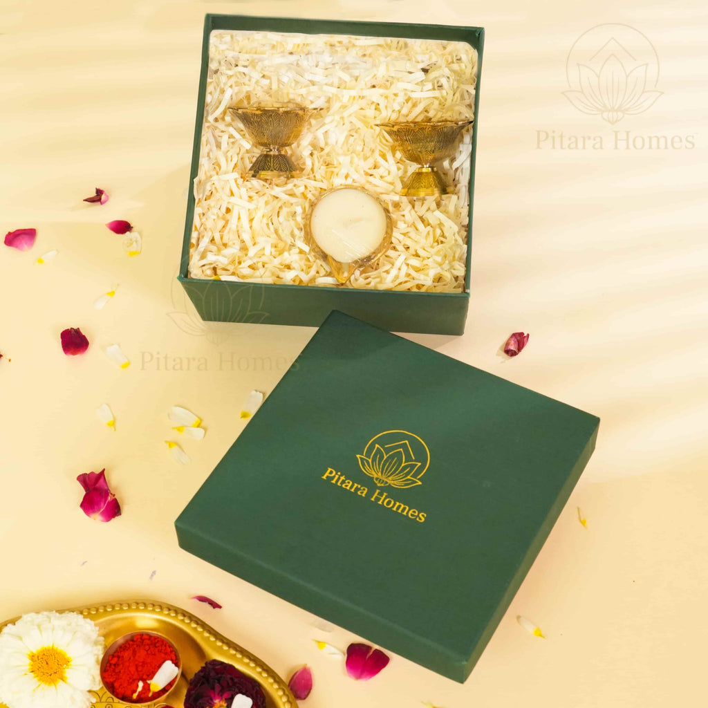 Elegant Devdas diya with Brass candle
