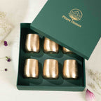Amber Pakshi Brass Glasses Gift (Set of 6)