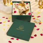 Meenakari Brass Bell with Lotus Diya and Candle