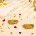 Pure Brass Lotus Diya Set of 2
