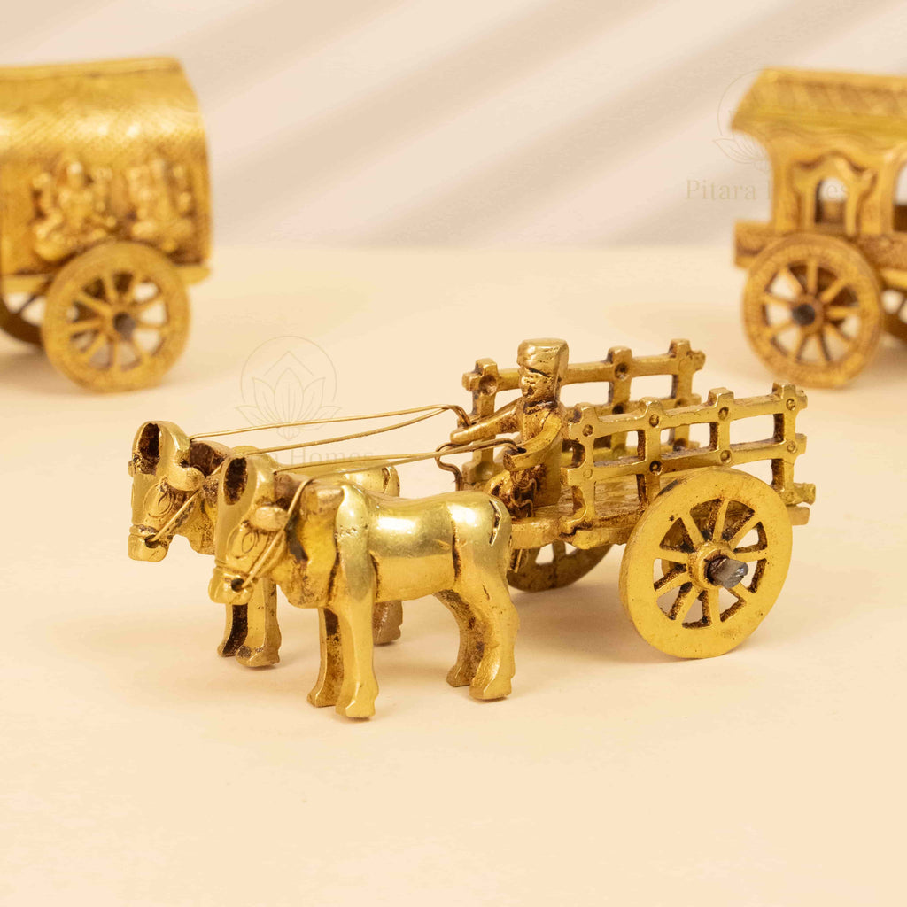 Pure Brass Open Bullock Cart