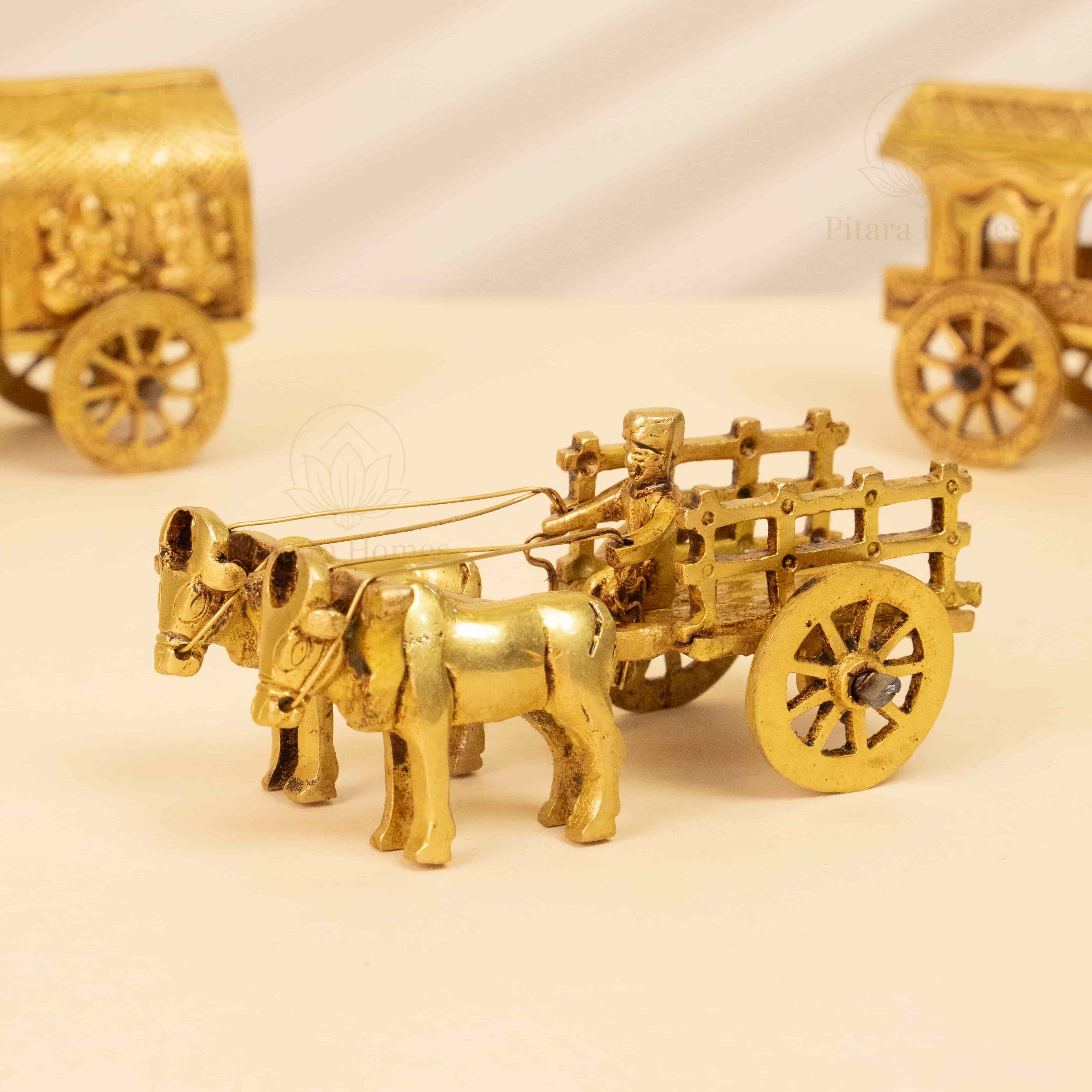 Pure Brass Open Bullock Cart