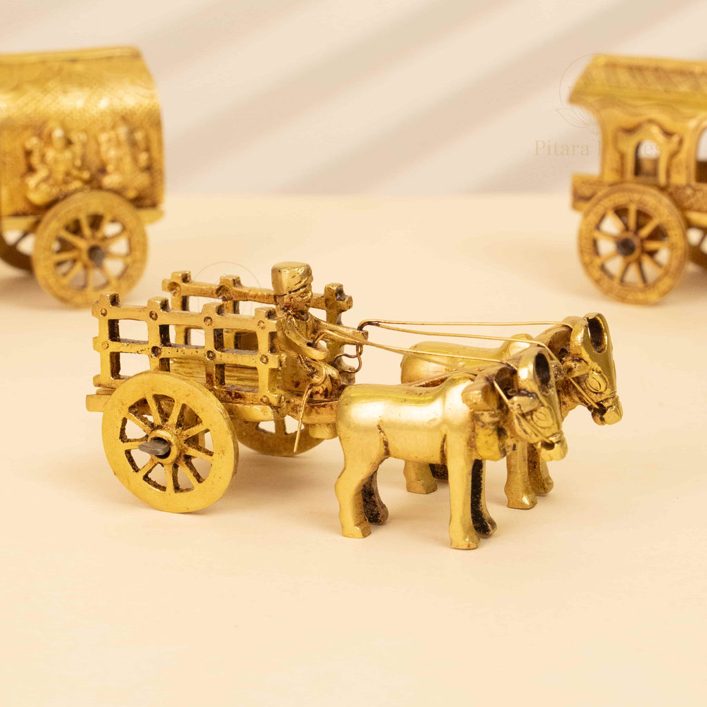 Pure Brass Open Bullock Cart