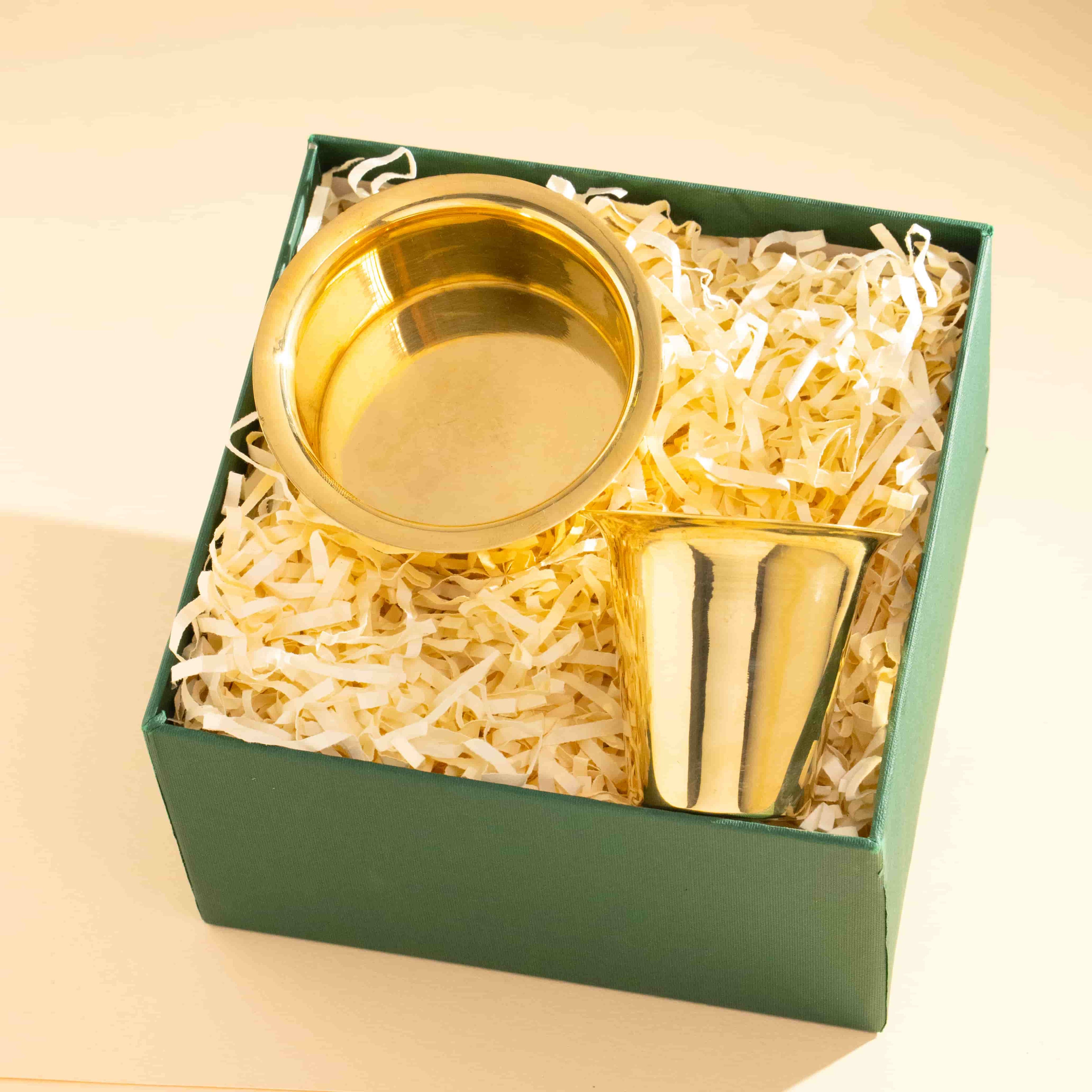 Glossy Finish Brass Coffee Premium Style