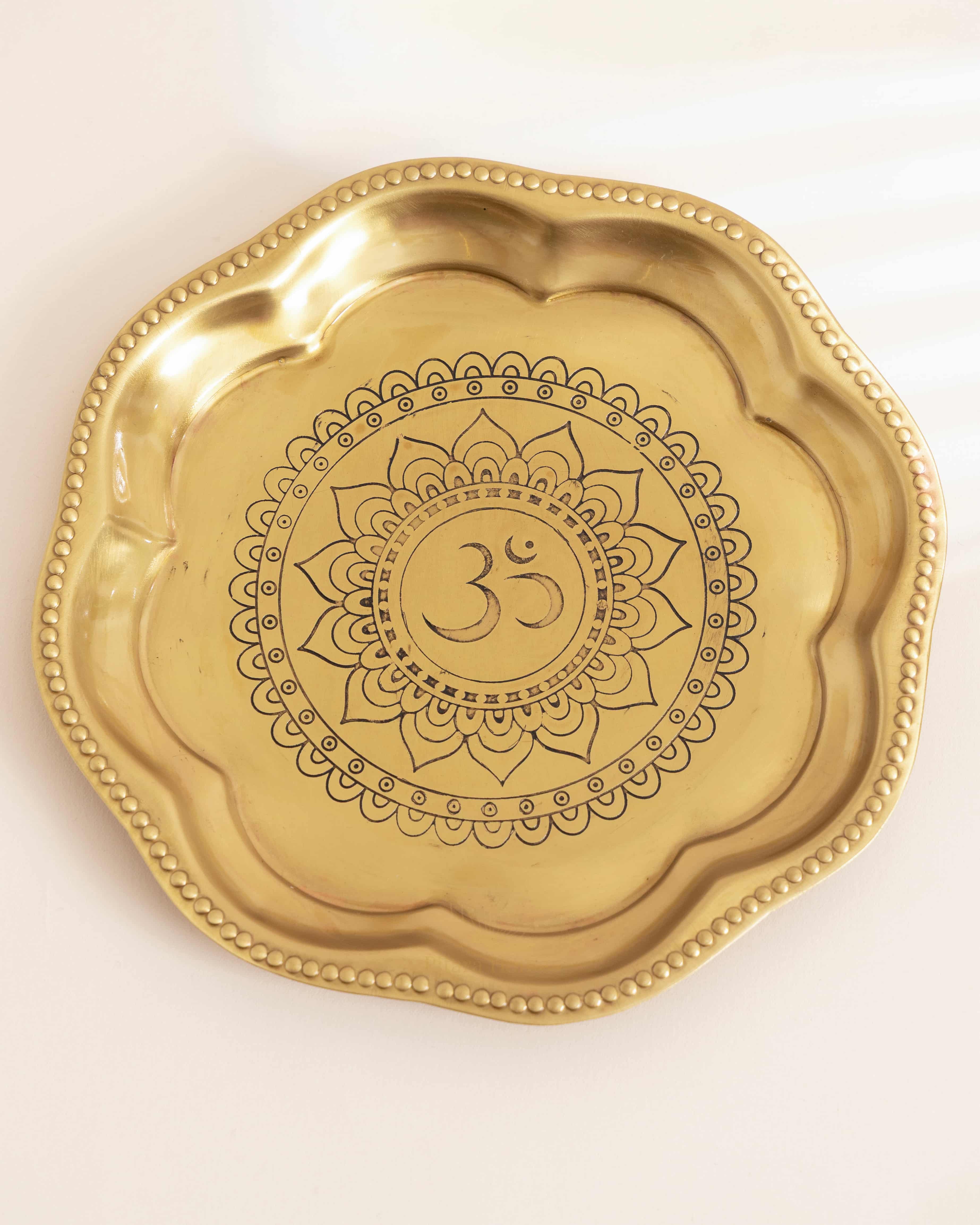 Pure Brass Flower Pooja Plate