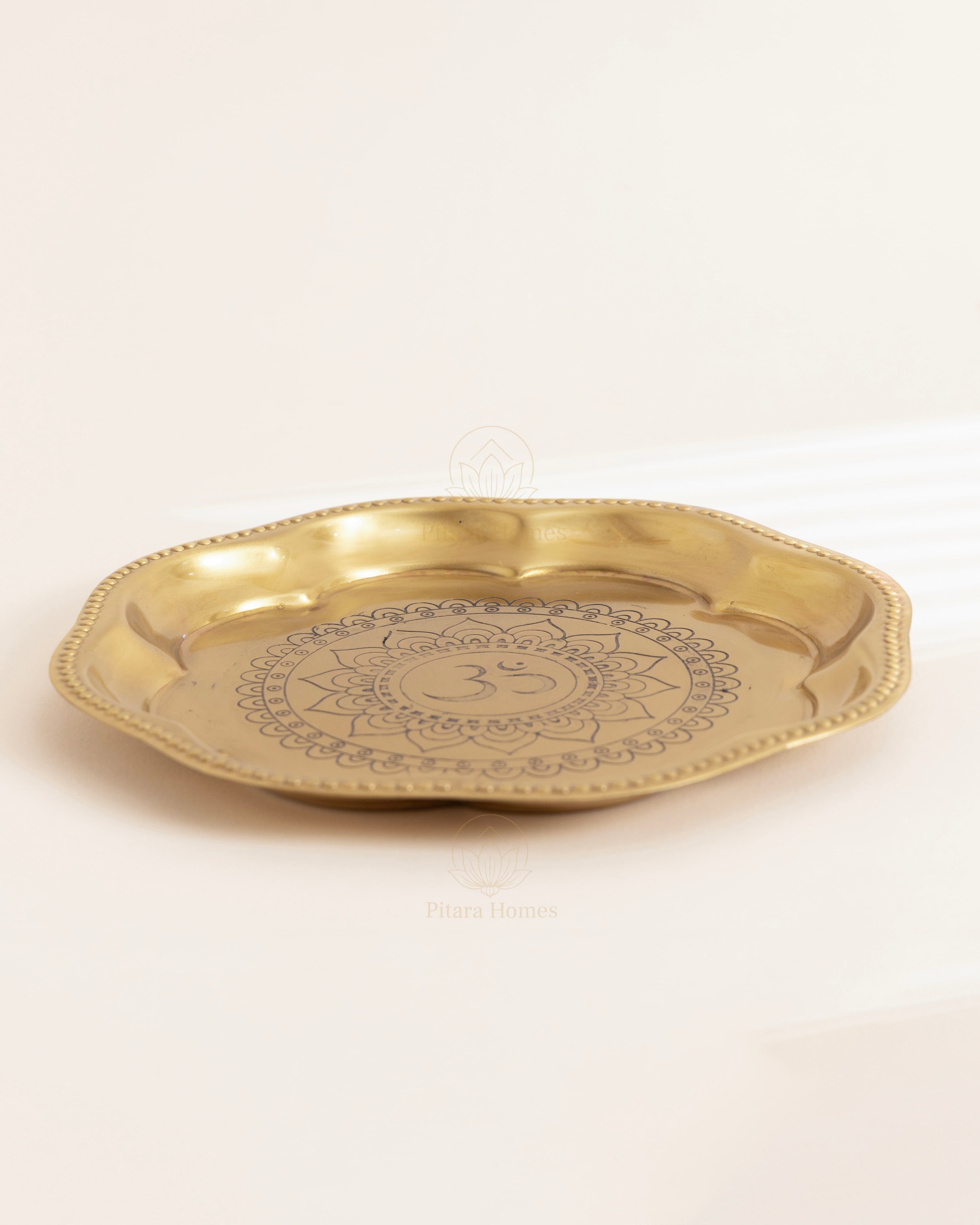 Pure Brass Flower Pooja Plate