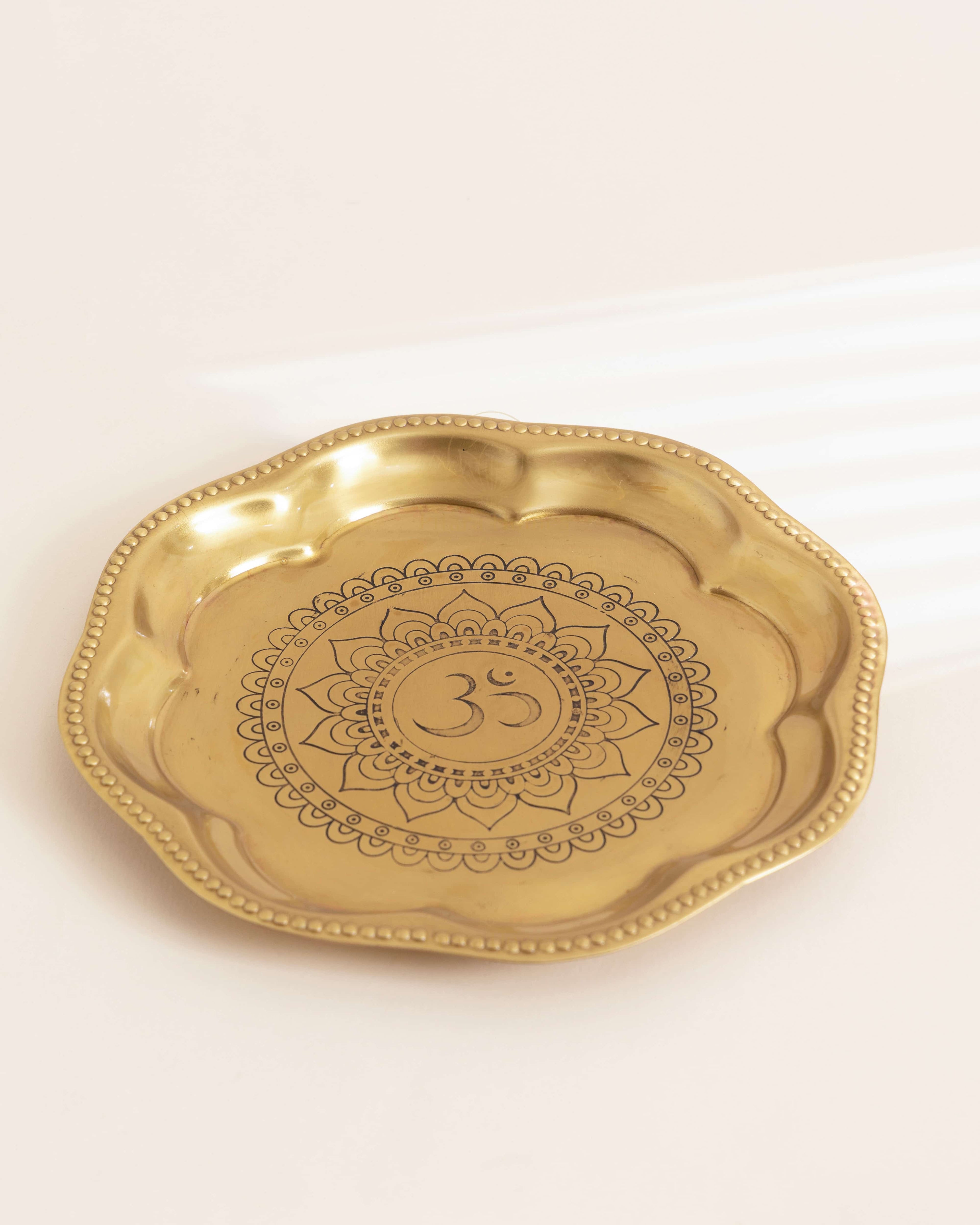 Pure Brass Flower Pooja Plate