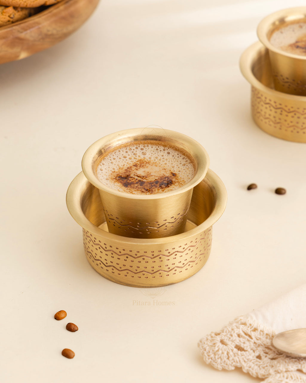 Pure Brass Matt coffee filter